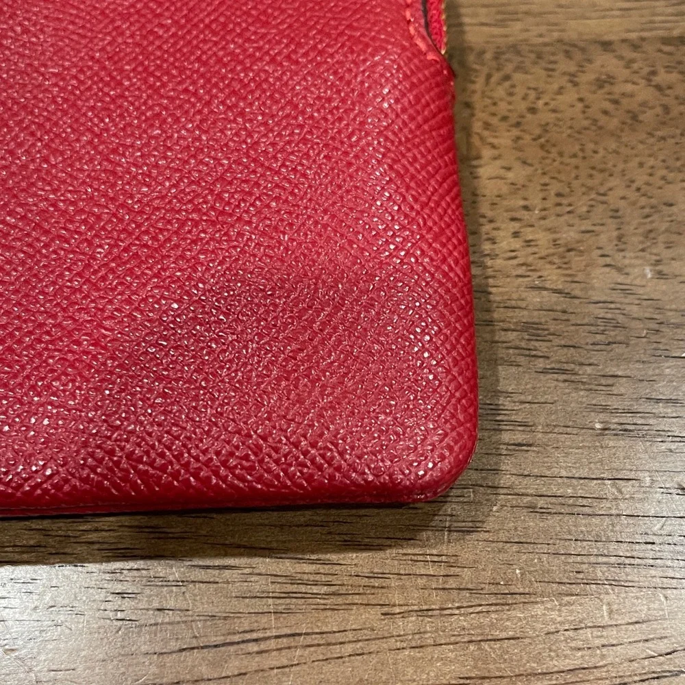 NWOT...Coach Red Leather Wristlet with Gold Star Charm - Picture 6 of 7